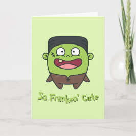 So Franken'Cute Funny Frankenstein Halloween Kort