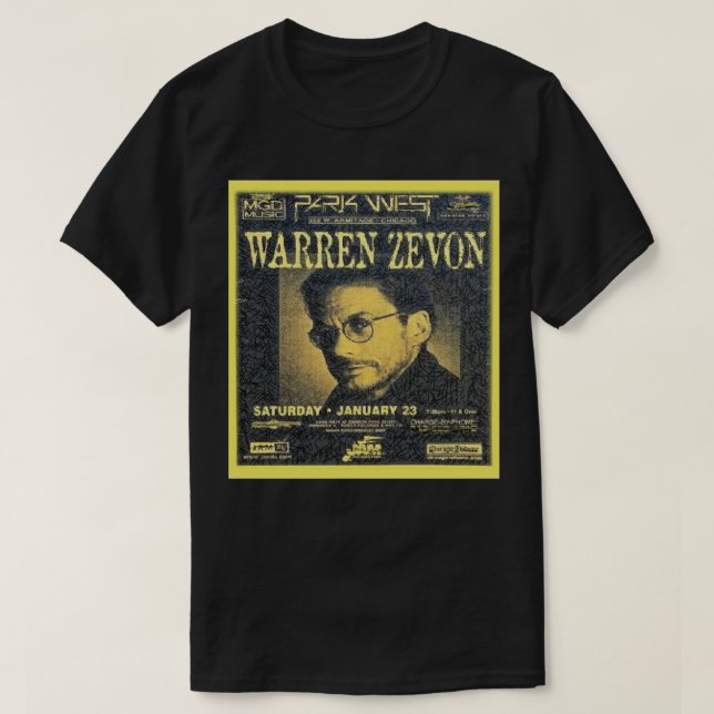 So Funny Warren Art Zevon Classic Fans T Shirt (Design framsida)