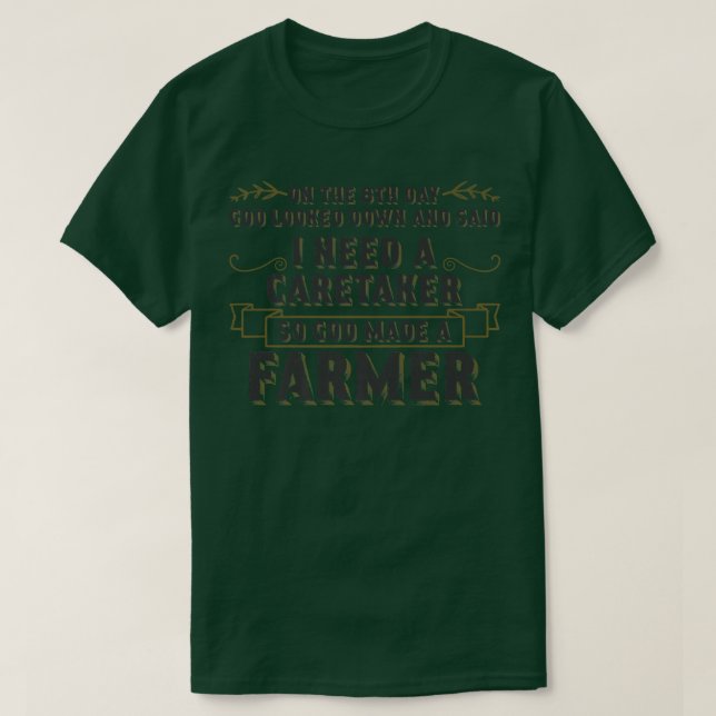 So God Made a Farmer Farming Agriculture   T Shirt (Design framsida)