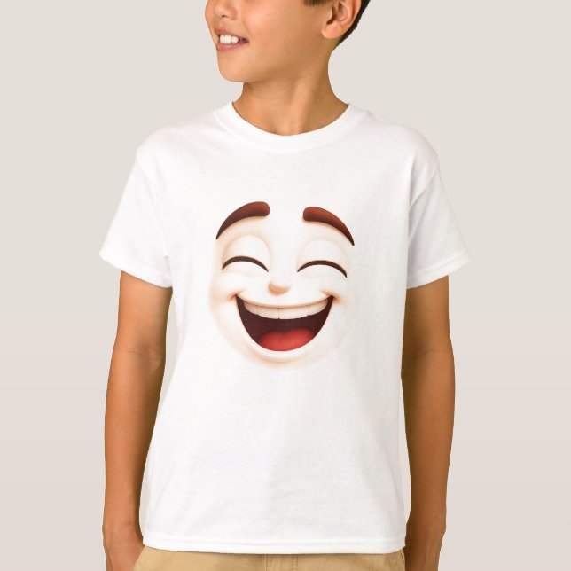 So happy – big laughing emoji face t shirt (Framsida)