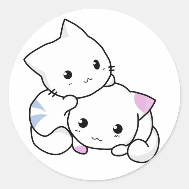 So Kawaii Runt Klistermärke (Framsida)