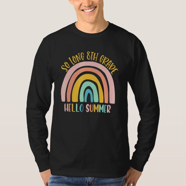 SO LÅNG 8:E HEJ SOMMER LÄRARE Student Kid T Shirt (Framsida)