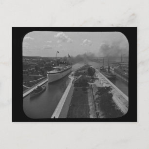 So&låser Magic Lantern Slide B&W Vykort