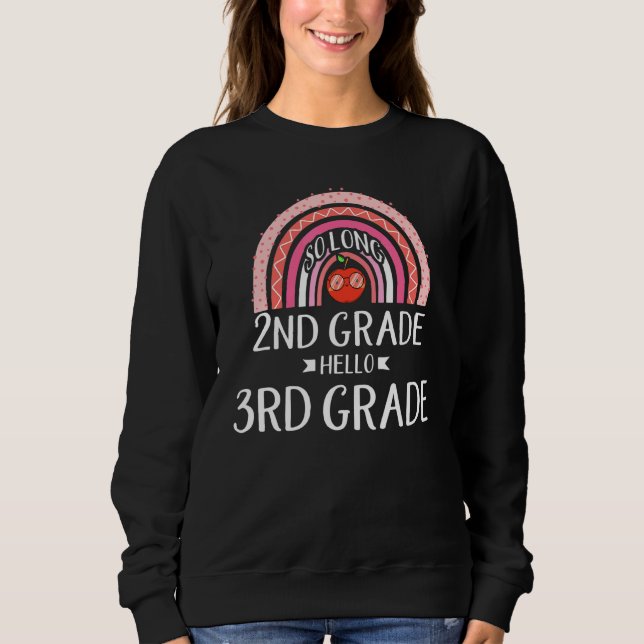 SO LONG 2:a KLASS HEJ 3:e KLASS-regnbågsläraren T Shirt (Framsida)