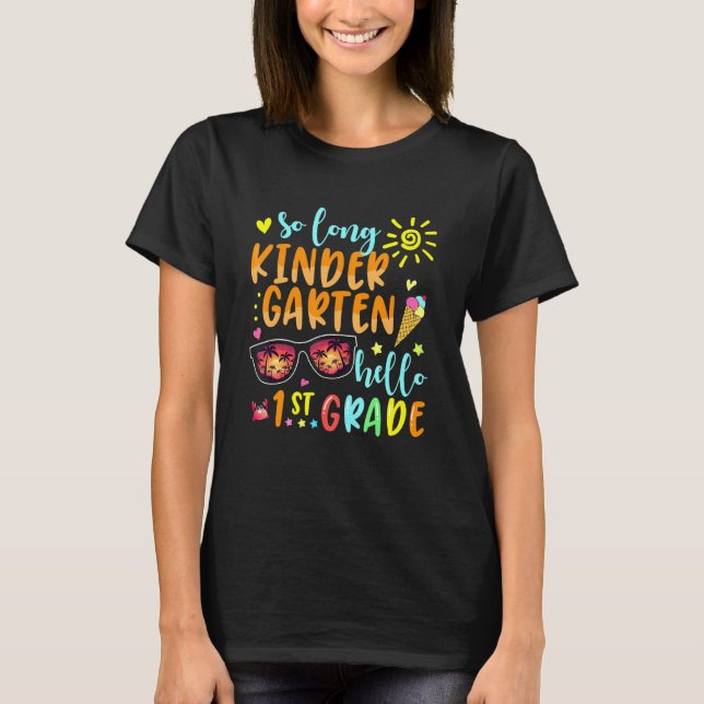 SO LONG KINDERGARTEN HEJ 1st KLASS Lärare Stude T Shirt (Framsida)