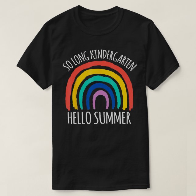 SO LONG KINDERGARTEN HEJ SOMMER Teacher Student T Shirt (Design framsida)
