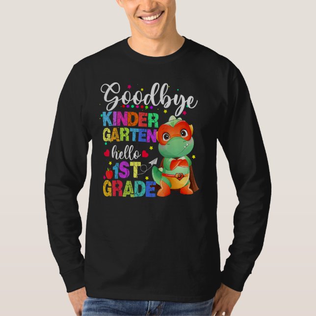 SO LONG KINDERGARTEN HELLO 1st GRADE Teacher Stude T Shirt (Framsida)