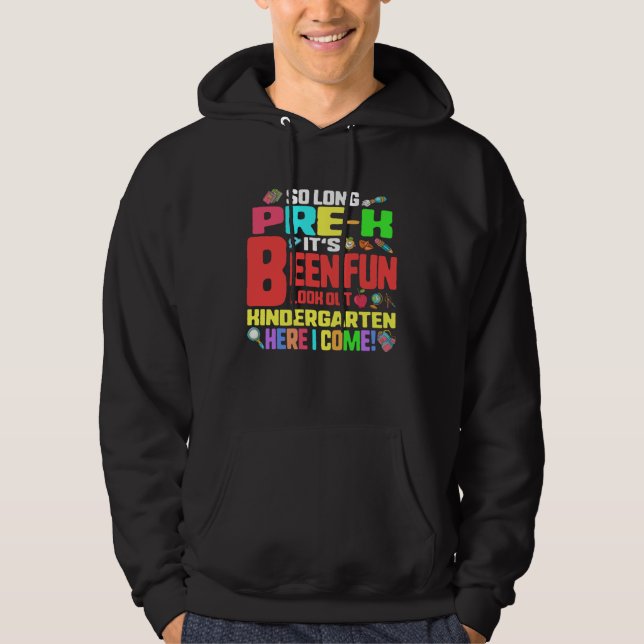 So Long Pre-K Kindergarten Here I Come Graduation  Hoodie (Framsida)