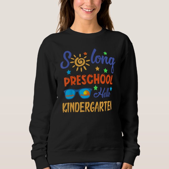 So Long Preschool HELLO Kindergarten Teacher Stude T Shirt (Framsida)