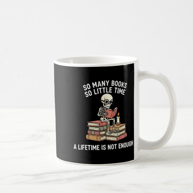 So Many Books Little Time Skeleton Reader  Kaffemugg (Höger)