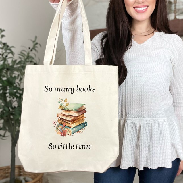 So many books, so little time tote bag tygkasse (Skapare uppladdad)