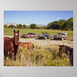 So Many Horses // Three Rusty Cars Poster