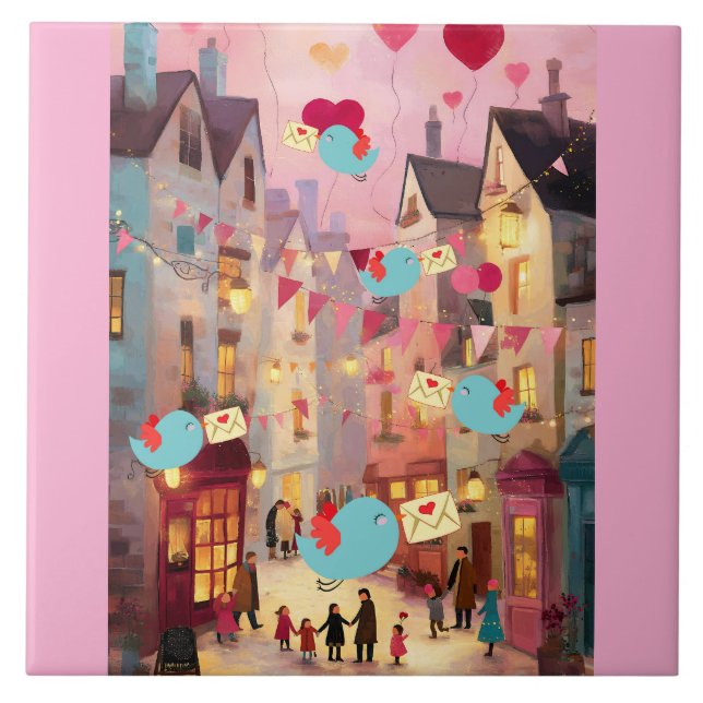 SO MANY VALENTINES FOR DELIVERY KAKELPLATTA (Framsidan)