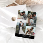 So Much Love Elegant Wedding Photo Black Tack Kort<br><div class="desc">Simple and elegant wedding thank you card featuring 4 wedding photos with a hand written script text that says "so much love, from us to you." Message on the back of the card is editable and another picture can be added as well. This 2-sided thank you card is so timelessly...</div>