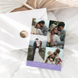So Much Love Elegant Wedding Photo Lilac Tack Kort<br><div class="desc">Simple and elegant wedding thank you card featuring 4 wedding photos with a hand written script text that says "so much love, from us to you." Message on the back of the card is editable and another picture can be added as well. This 2-sided thank you card is so timelessly...</div>