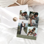So Much Love Elegant Wedding Photo Sage Green Tack Kort<br><div class="desc">Simple and elegant wedding thank you card featuring 4 wedding photos with a hand written script text that says "so much love, from us to you." Message on the back of the card is editable and another picture can be added as well. This 2-sided thank you card is so timelessly...</div>