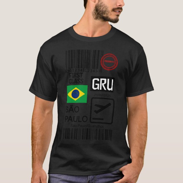 So Paulo Guarulhos Airport T Shirt (Framsida)