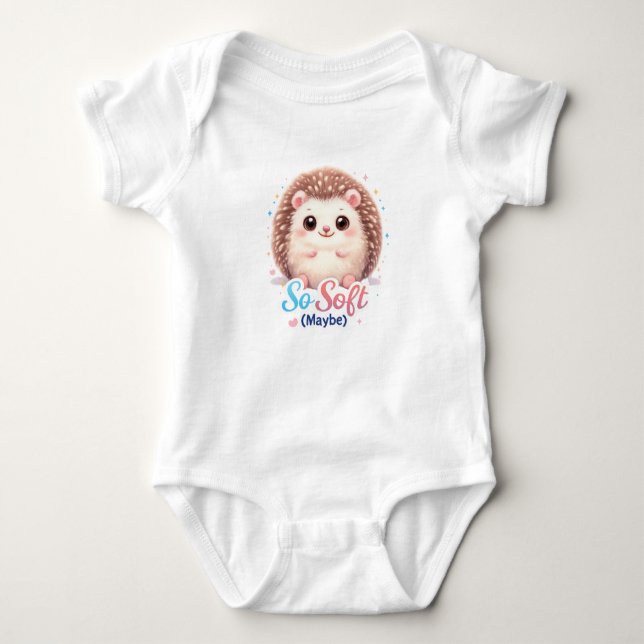 So Soft Hedgehog Baby Bodysuit T Shirt (Framsida)