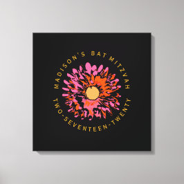 SO SÖT Bat mitzvah inloggningsminneskort Canvastryck