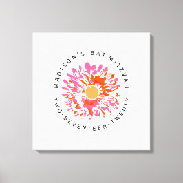 SO SÖT Bat mitzvah inloggningsminneskort Canvastryck