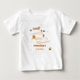 So Sweet To Bee One Cute Honey Bee 1st Birthday T Shirt