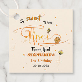 So Sweet To Bee Three Cute Honey Bee 3rd Birthday Gåvor Etiketter