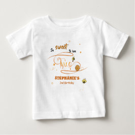 So Sweet To Bee Two Cute Honey Bee 2nd Birthday T Shirt