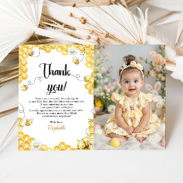 So Sweet To Bee Yellow Birthday Photo Tack Kort