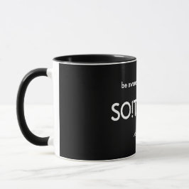 SO!Trouble logotyp och slogan på svart Mugg