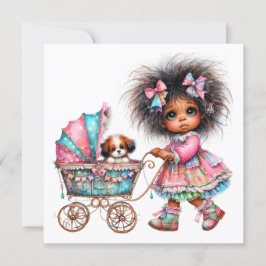 SO Vacker Baby Bugg Theme Inbjudan