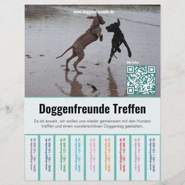 So verkaufen Sie Dane Welpen farbigen Flyer (Framsidan)
