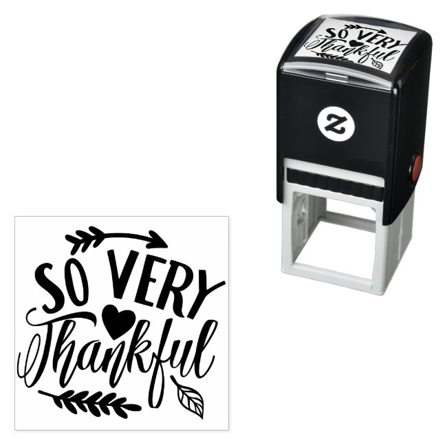So Very Thankful Typography  Självfärgande Stämpel (In Situ)