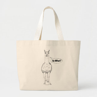 "So What?" Llama Toto Bag Jumbo Tygkasse