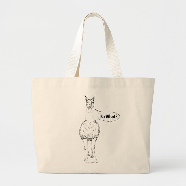 "So What?" Llama Toto Bag Jumbo Tygkasse (Framsidan)