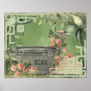 Soak Tvätt Room Poster