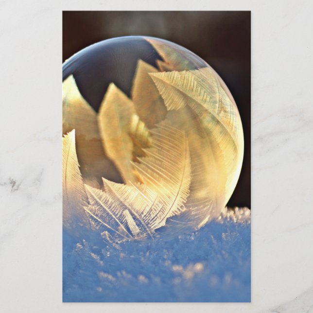 Soap Bubble på Snö Brevpapper (Framsida)