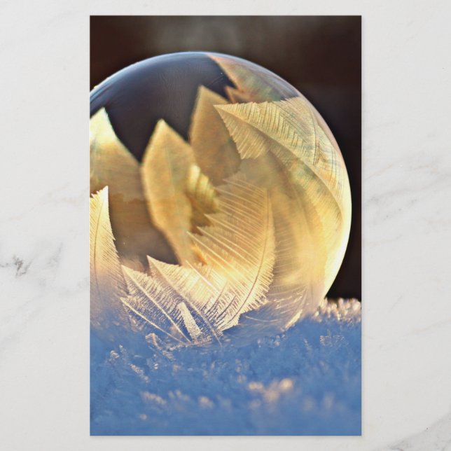 Soap Bubble på Snö Brevpapper (Framsida)