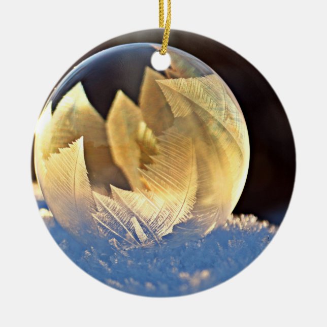 Soap Bubble på Snö Julgransprydnad Keramik (Framsidan)