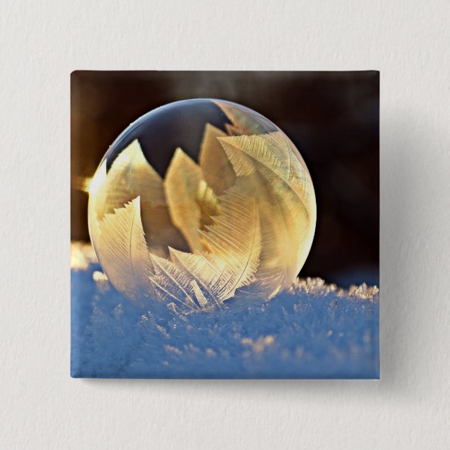 Soap Bubble på Snö Knapp (Framsida)