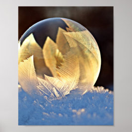 Soap Bubble på Snö Poster