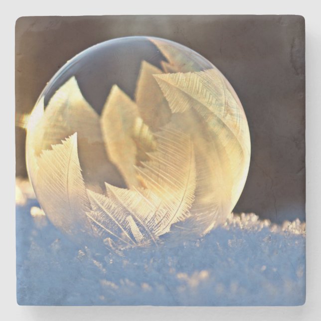 Soap Bubble på Snö Stenunderlägg (Framsidan)
