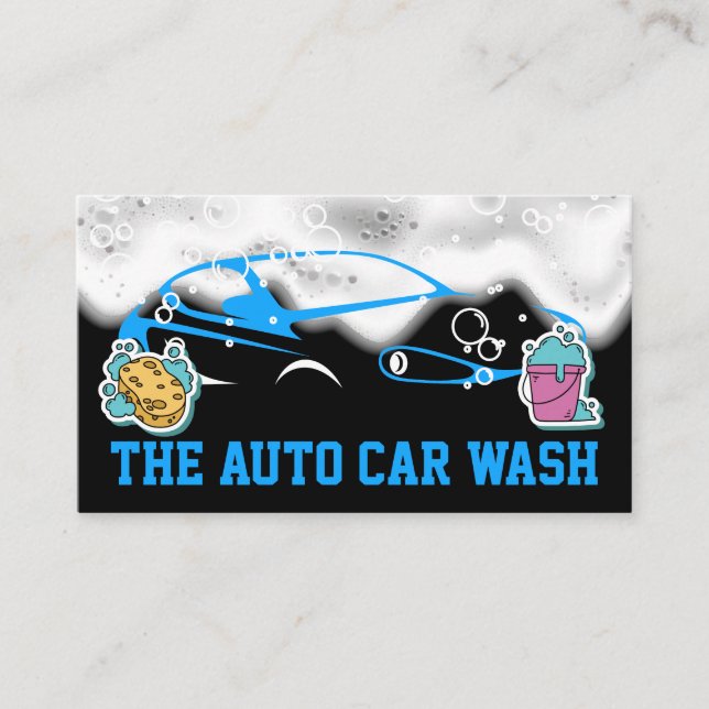 Soap Bubbles | Affärskort för svamp och haklappar Visitkort (Framsida)