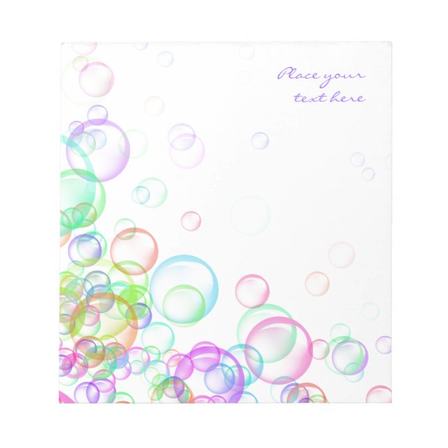 Soap Bubbles Anteckningsblock (Framsida)