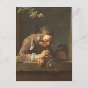 Soap Bubbles, c. 1733-34 (olja på arbetsyta) Vykort