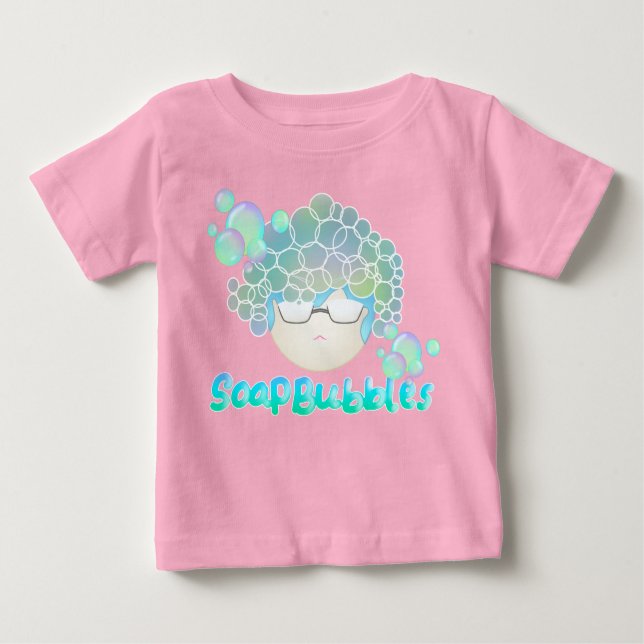 Soap Bubbles flicka rosa T Shirt (Framsida)