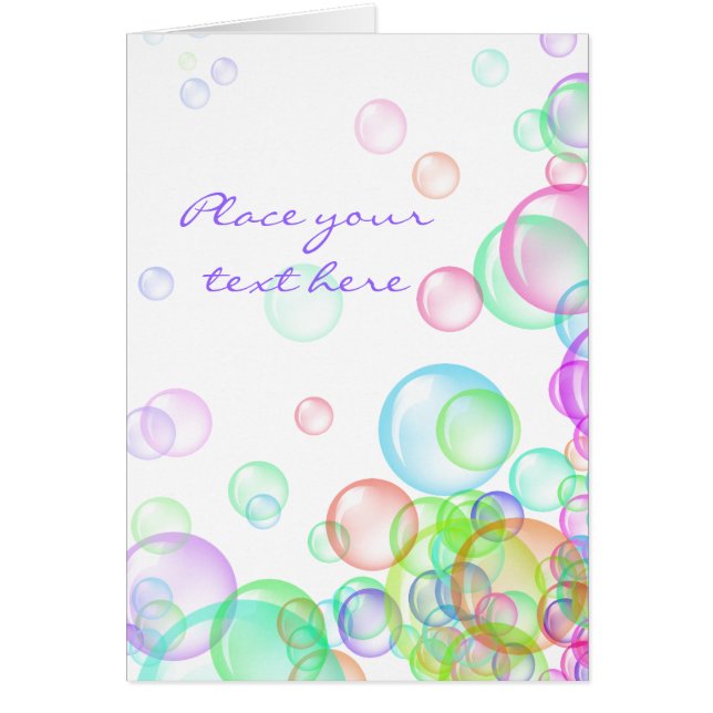 Soap Bubbles Hälsningskort (Framsidan)