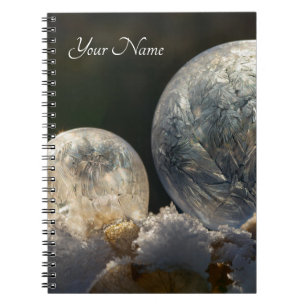 Soap Bubbles Ice Crystal Coola Winter - Namn, frys Anteckningsbok