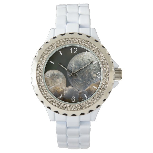 Soap Bubbles Ice Crystal - Uppringningsskylt för k Armbandsur (Framsida)