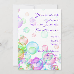 Soap Bubbles Inbjudningar