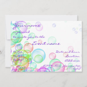 Soap Bubbles Inbjudningar